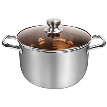 Outamateur Stock Pot 4QT Stainless Steel Stockpot Soup Pasta Pot Double Heatproof Handles Non Toxic & Healthy Easy Clean & Dishwasher Safe 4QT