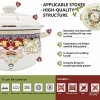 Retro Flower Enamel Stockpot with Lid,5 Quart Stockpots for Cooking