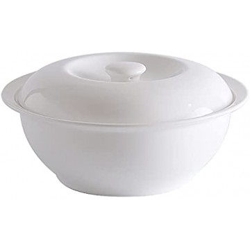 Stock Pot ,Accguan 1.7 Quart White Stockpot with Lid, Classic Porcelain Stockpot,Elegant Ceramic Casserole with Lid