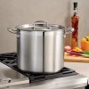Tramontina Covered Stock Pot Gourmet Stainless Steel 12-Quart 80120 000DS