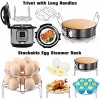 17 PCs Pressure Cooker Accessories for Instant Pot 6 8 Qt with Steamer Basket Silicone Egg Bites Molds Egg Steamer Rack Springform Pan Kitchen Accessories