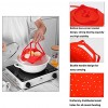 2 Pcs Silicone Steamer Basket Vegetable Folding Steamer Insert for Veggie Fish Seafood Cooking Heat Resistant Secure Handles Dishwasher Safe