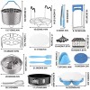 20 Pcs Accessories Set For Instant Pot Fungun Accessories Compatible With 5,6,8 Qt Instant Pot 2 Steamer Baskets Springform Pan Egg Rack Egg Mold Oven Mitts,100 Pcs Cake Baking Papers And More