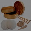 Annie’s Kitchen Premium 10 Inch Handmade Bamboo Steamer Baskets Lid Dumpling Maker with Spoon-4 Reusable Cotton Liners-2 sets Chopsticks- For Rice Vegetables Fish Meat & Desserts 10 Inch- 2 Tiers