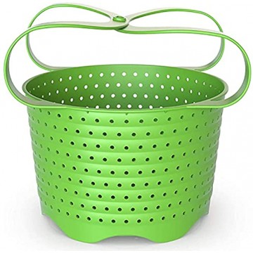 Avokado Silicone Steamer Basket for 8qt Instant Pot [3qt 6qt avail] Ninja Foodi and Instant Pot Accessories Perfect Pressure Cooker Accessory Rust and Dent Free 8QT Green
