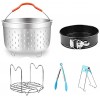 for Instant Pot Accessories 5 6 &8 Quart Steamer Basket Non-stick Springform Pan for Instapot Accessories Pressure Cooker Accessories 5pcs