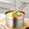 Potinv 2-Quart Stainless Steel Steamer Cooker Saucepan with Cover Induction Compatible Dishwasher and Oven Safe