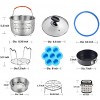 Pressure Cooker Accessories Compatible with Instant Pot 6 Qt Steamer Basket Silicone Sealing Rings Springform Pan Glass Lid Egg Bites Mold Egg Steamer Rack and More