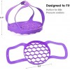 Pressure Cooker Sling Silicone Bakeware Sling Anti-scalding Steamer Rack Lifter Accessories Compatible with Instant Pot 6 Qt & 8 Qt （Purple） …