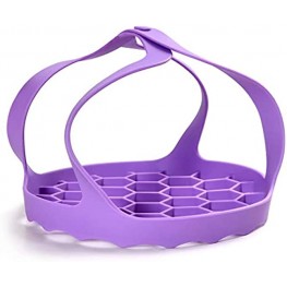 Pressure Cooker Sling Silicone Bakeware Sling Anti-scalding Steamer Rack Lifter Accessories Compatible with Instant Pot 6 Qt & 8 Qt （Purple） …