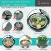 Silicone Steamer Basket Compatible With Instant Pot Ninja Foodi Pressure Cookers 5-Qt 6-Qt 8-Qt Silicon Steam Strainer Insert Accessories For Steaming Food Vegetable