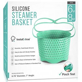 Silicone Steamer Basket Compatible With Instant Pot Ninja Foodi Pressure Cookers 5-Qt 6-Qt 8-Qt Silicon Steam Strainer Insert Accessories For Steaming Food Vegetable