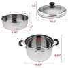 Single Stainless Steel Steamer Pot Cookware Pot Vegetable Steamer with Insert Steamer Basket Great Steamer For Cooking Food Tempered Glass Lid Dishwasher Safe By Lake Tian 26cm 10.2in 10QT