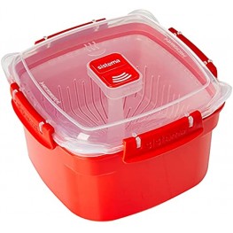 Sistema Microwave Collection Steamer Small 50 oz. 1.4 L Red