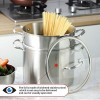 Stainless Steel Pasta Pot Cooker Steamer Pot 9 Quart Steaming Cookware Boiler Set with Steamer Basket and Glass Lid