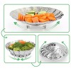 Steamer Basket Stainless Steel Vegetable Folding Steam Baskets Expandable To Fit Various Size Pot 5.5 to 9 inch Steaming Insert For Cooking Veggie Fish Seafood Eggs Instant Pot