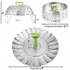 Steamer Basket Stainless Steel Vegetable Steamer Basket Folding Steamer Insert for Veggie Fish Seafood Cooking Expandable to Fit Various Size Pot 5.1 to 9