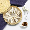 VallenEnix Bamboo Steamer Basket 10-inch 2-Tier Stainless Steel Adapter Ring 4 Silicone Liners. Natural Basket Steam Cook Asian Food Dim Sum Chinese Dumplings Bao Bun Vegetables & Rice