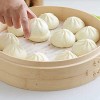 Yuho Asian Kitchen 12 Inch Bamboo Steamer Basket 2 Tiers & Lid 10 Parchment Liners Perfect For Steaming Dumplings Vegetables Fish Rice Healthy Lifestyle 100% Natural Bamboo