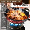 AISUNY Nonstick Skillet with Lid & Spatula 12.5in Wok Pan with Removable Handle & Flat Bottom，Frying Pan with Flat Bottom for Electric,Induction,Gas Stoves,Black