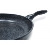 Alpha Non-Stick Frying Pan with Stone Marble Coated Cast Aluminium 12 Black Inch
