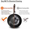 Anyfish Carbon Steel Wok Pan 12.5 Woks and Stir Fry Pans with Lid No Chemical Coated Chinese Wok Flat Bottom Wok Set with 8 Utensils Cookware Accessories for All Stoves