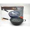 Ceramic 13 Wok with Natural Nonstick Coating Lid Included By DaTerra Cucina