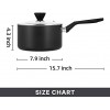 EPPMO Nonstick Hard-Anodized Saucepan with Lid Scratch Resistant PFOA-Free Saucepan with Stay Cool Handle Dishwasher Safe 3.5 QT