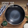 HexClad 14 Inch Hybrid Stainless Steel Wok Pan with Stay-Cool Handle PFOA Free Dishwasher and Oven Safe Works with Induction Ceramic Non Stick Electric and Gas Cooktops