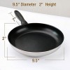 HOMI CHEF 9.5 Mirror Polished Stainless Steel Nonstick Omelette Pan Frying Pan Non Toxic PFOA FREE Nonstick Coating NICKEL FREE Stainless Steel nonstick Fry Pan Skillets for Stovetop & Ceramic