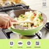 Neoflam PerfecToss 11'' Ceramic Nonstick Frying Pan for Skillet Omelette with Soft Touch Handle PFOA-Free Dishwasher Safe Chef's Wok 2lbs 1 Set Avocado Green