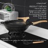 Nonstick Woks And Stir Fry Pans Die-cast Aluminum Scratch Resistant 100% PFOA Free Induction Wok pan with Lid 12.6 Inch Black