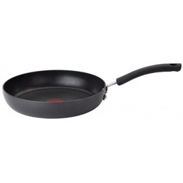T-fal E76507 Ultimate Hard Anodized Scratch Resistant Titanium Nonstick Thermo-Spot Heat Indicator Anti-Warp Base Dishwasher Safe Oven Safe PFOA Free Saute Fry Pan Cookware 12-Inch Gray