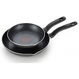 T-fal Initiatives Nonstick Fry Pan Cookware Set 8 & 10.5 inch Black