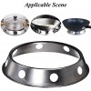 Wok Ring for Gas Stove Universal Stainless Steel Wok Rack 9 Inch and 10.5 Inch Reversible Size for Kitchen Use