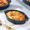 Swuut Au Gratin Pan Small Casserole Dishes for Baking,Set of 3,Oven Safe Au Gratin Dish with Handle Navy