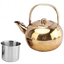CHDHALTD Tea Kettle Stainless Steel Coffee Kettle 1PC Tea Kettle Stovetop Whistling Tea Pot,Stove Top Kettle Tea Kettle for Home Drip CoffeeGold 14CM