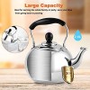 DclobTop Stove Top Whistling Tea Kettle 2.5 Quart Classic teapot appearance Culinary Grade Stainless Steel Teapot Composite process bottom…