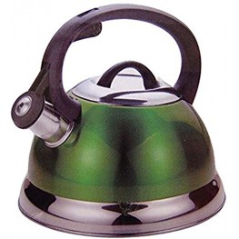 Home Select Whistling Tea Kettle in Shiny Metallic Green- 2.5qt