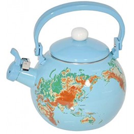 HOME-X Globe Map Whistling Tea Kettle Cute Fruit Teapot Kitchen Accessories Decor