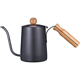 Kslong 600ml Gooseneck Tea Kettle Long Narrow Spout Coffee Maker With Wooden Handle