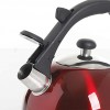 Mr Coffee Claredale Stainless Steel Whistling Tea Kettle 2.2 Quarts Red