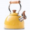 ROCKURWOK Tea Kettle Stovetop Whistling Teapot 1.6-Quart Stainless Steel Yellow