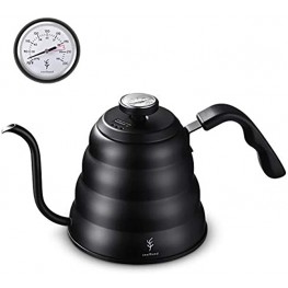 Soulhand Gooseneck Kettle Temperature Control | Stove Top Gooseneck Kettle for Coffee Tea with Thermometer | 3-Layer Stainless Steel Bottom Pour Over Kettle for Electric Induction Gas | 40oz 1.2L