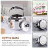 SubClap Stainless Steel Whistling Tea Kettle 4L Polished Teapot with Folding Handle for Stovetop Tea Pots for Induction Stove Top Fast to Boil Water for Home Kitchen Dorm Condo 3.5Quart Silver