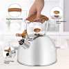 Tea Kettle for Stovetop Whistling Tea Pot Food Grade Stainless Steel Teakettle Tea Pots for Stove Top 2.6QT2.5-Liter Capacity with Capsule Base by ECPURCHASE
