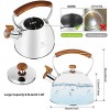 Tea Kettle for Stovetop Whistling Tea Pot Food Grade Stainless Steel Teakettle Tea Pots for Stove Top 2.6QT2.5-Liter Capacity with Capsule Base by ECPURCHASE