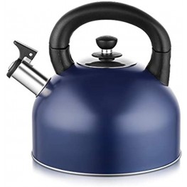 Tea Kettle Stovetop Whistling Tea Pot-3.2L Stainless Steel Whistling Tea Pot with Boils Faster Bottom, Suitable for All Heat Sources Blue 3.2L