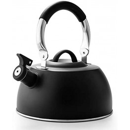 Towa Stove Top Whistling Tea Kettle 3 Quart 18 8 Stainless Steel Teakettle Teapot with Ergonomic Handle（Free anti-scalding silicone gloves） 3QT