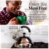 Willow & Everett Whistling Tea Kettle for Stove Top 2.75 Quart Tea Pots for Stove Top w Stainless Steel Mirror Finish & Strainer